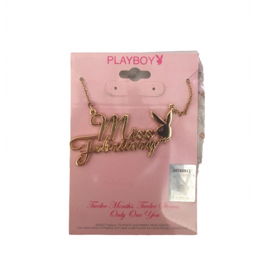 PLAYBOY Gold 'Miss February' Necklace
